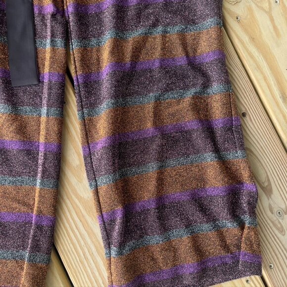 Modcloth NWT Your Time To Shine Wide Leg Pants Sparkly Purple Orange Large - Picture 4 of 12
